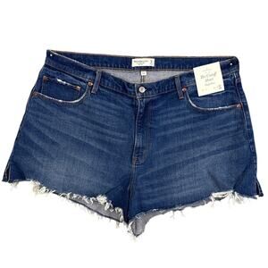 Abercrombie & Fitch Plus Size Cutoff Shorts High Rise NWT Coastal Cowgirl Curvy